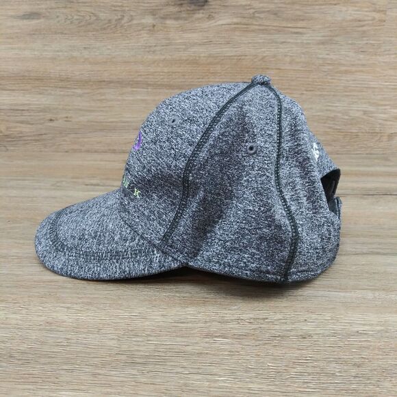 Pilot Bank Hat Gray Purple Logo Adjustable Baseball Cap - Picture 3 of 11